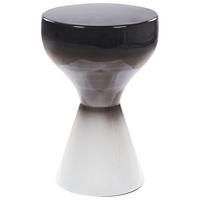 BEISTELLTISCH Metall schwarz-weiß rund 30 cm Tibito - Schwarz/Weiß, Metall (30/30/45cm) - Beliani