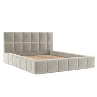 POLSTERBETT Paros mit Stauraum 160/200 cm Hellbeige im Terra NW Stoff - Beige/Schwarz, Holz/Holzwerkstoff (160/200cm) - AltaBeds