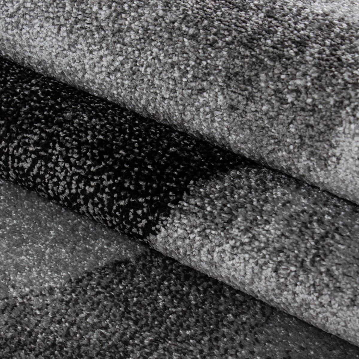 KURZFLORTEPPICH SOLDA, mit Farbverlauf, Schwarz, 80 x 150 cm - Schwarz, Textil (80/150cm) - KADIMA DESIGN