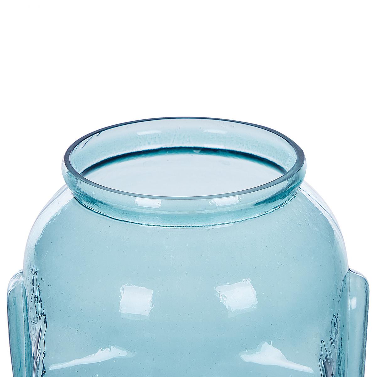 DEKOVASE Glas blau Sambar - Blau, Glas (31cm) - Beliani