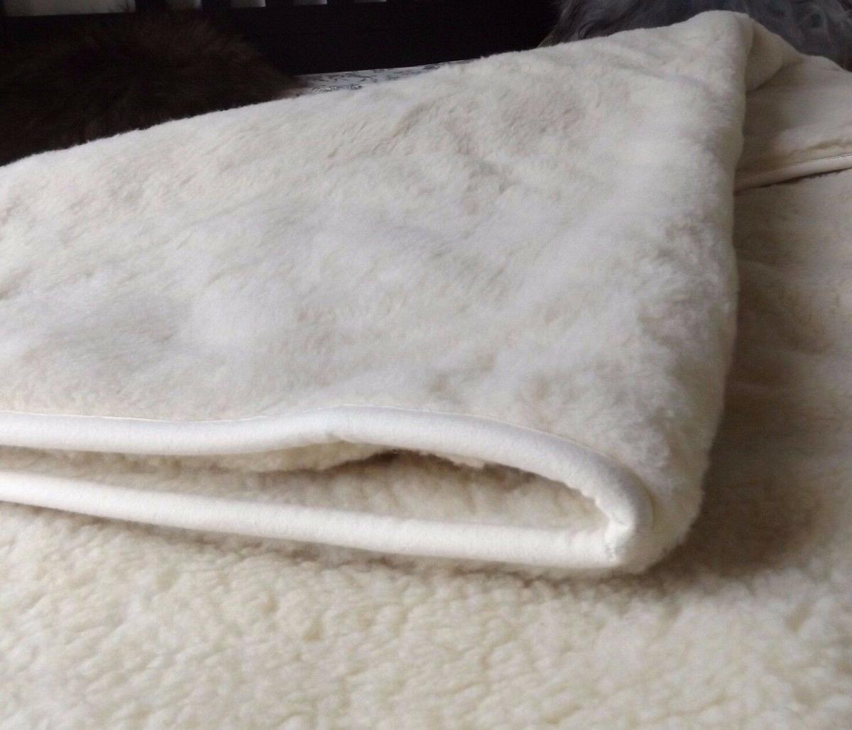 TAGESDECKE Merinowolle sehr dick Naturfarben 200/100 cm - Beige/Weiß, Fell (100/200cm) - Provellus