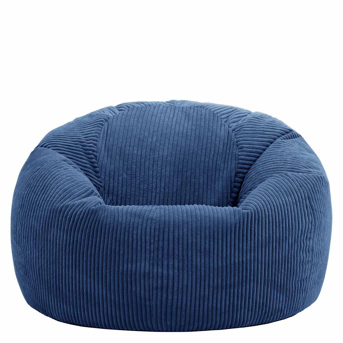 SITZSACK Klassisch Sessel aus Cord 2-tlg. - Blau, Textil (85/50/85cm) - icon