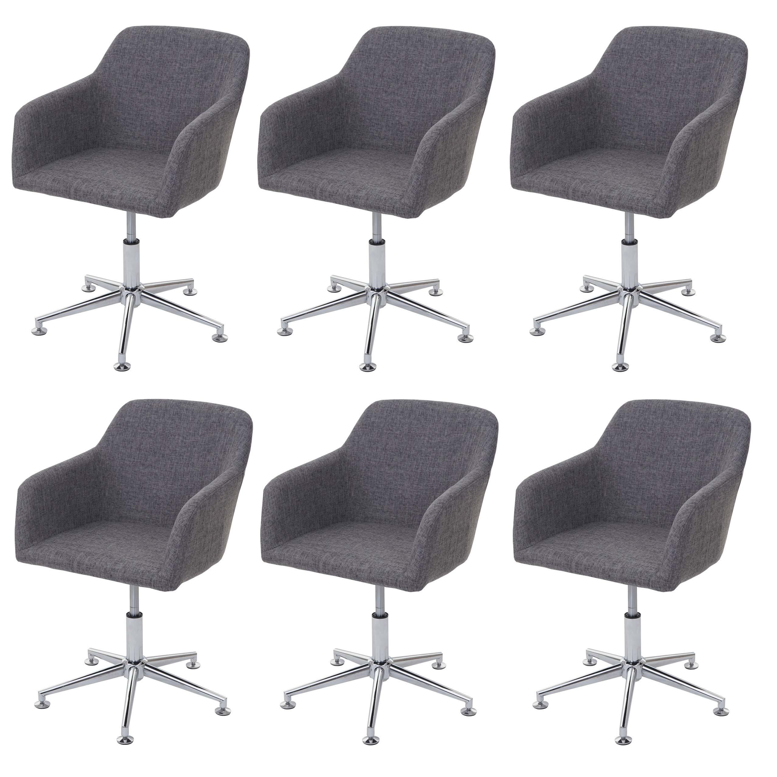 ESSZIMMERSTUHL Grau 6er-Set - Grau, Textil (56/86/55cm) - MCW