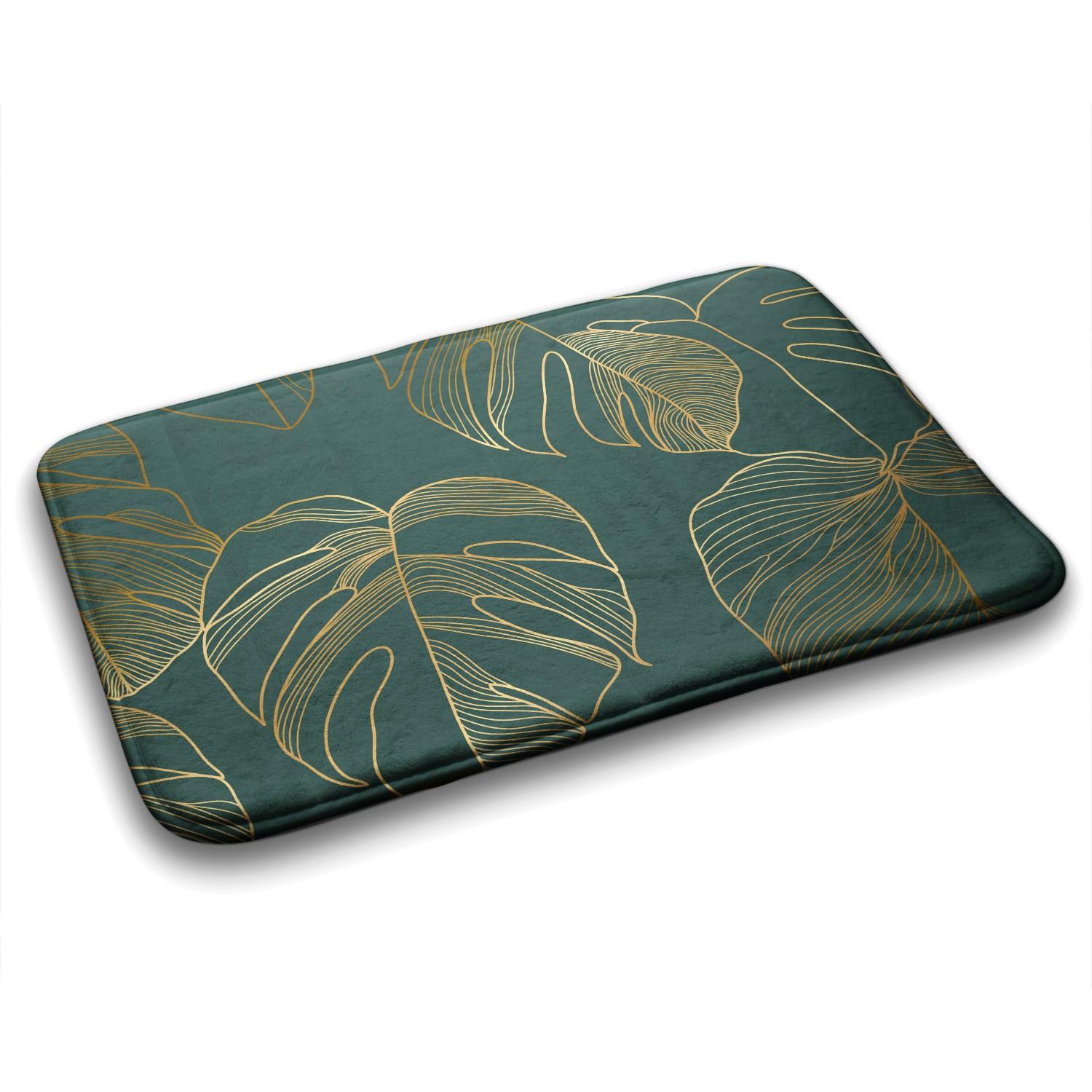 BADTEPPICH 90x60 cm Monstera-Blätter - Grün, Textil (90/60cm) - TULUP