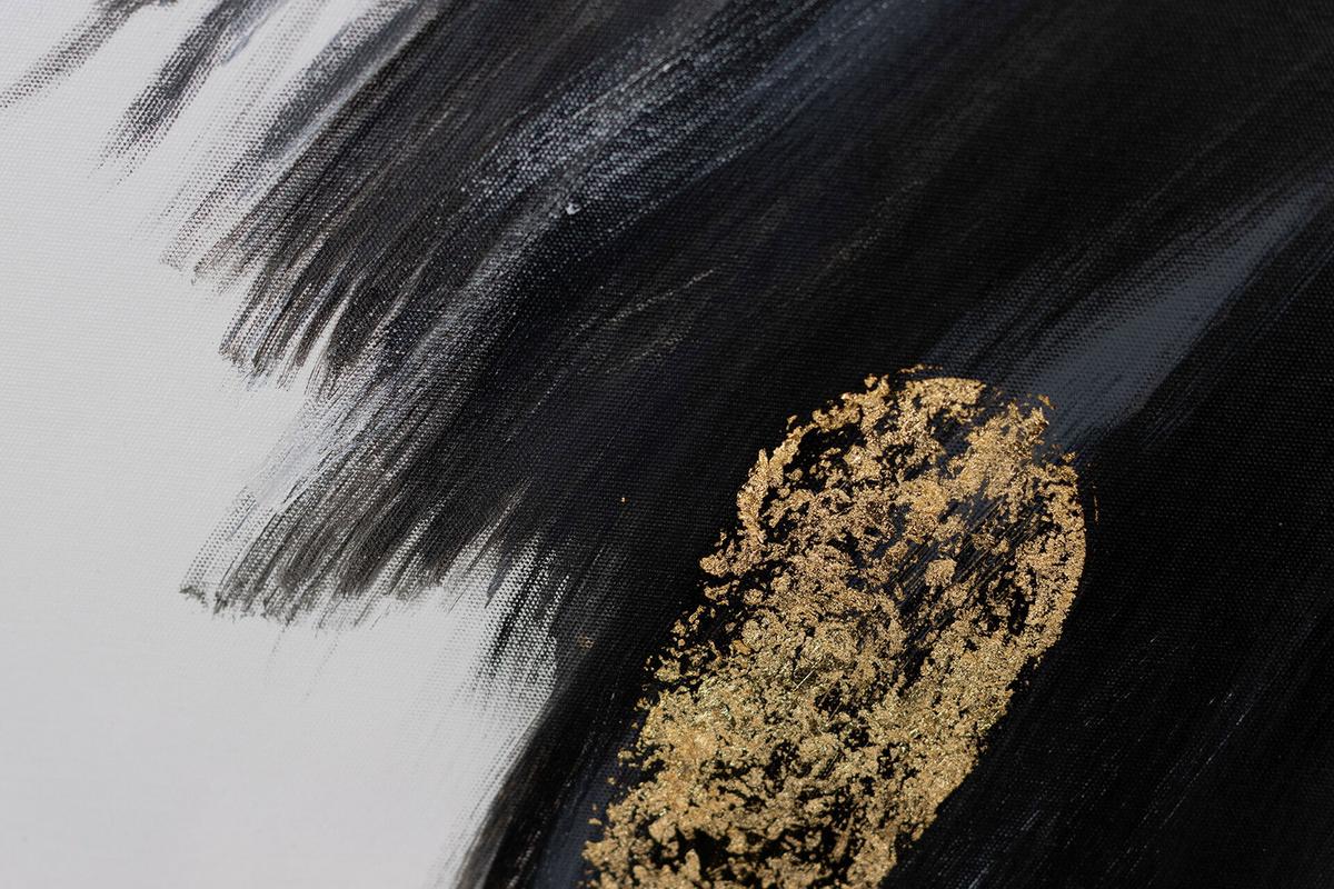ACRYLBILD HANDGEMALT 60/90 cm - Schwarz, Holz/Textil (60/90cm) - KUNSTLOFT