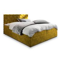 BOXBETT RIVA 140x200 cm mit Matratze und Topper - Gelb - Gelb, Holz (140/200cm) - MASSENO