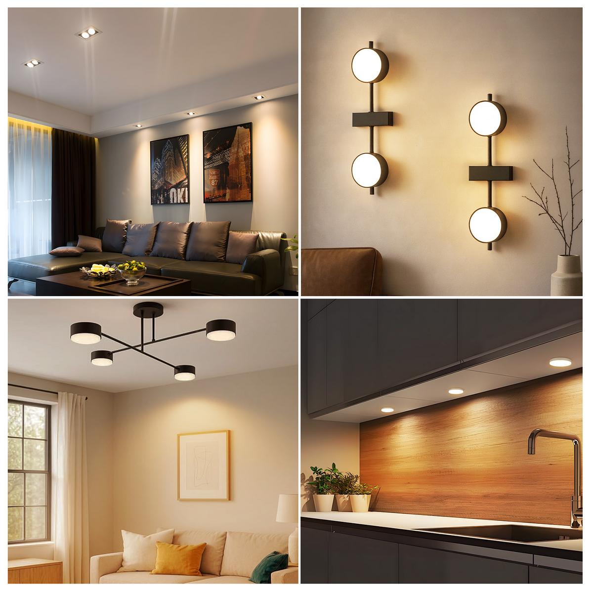 LED-LEUCHTMITTEL 4 Stück GX53 Elvyn 7.4/7.4/2.5 cm - Weiß, Kunststoff (7.4/2.5cm) - ZMH