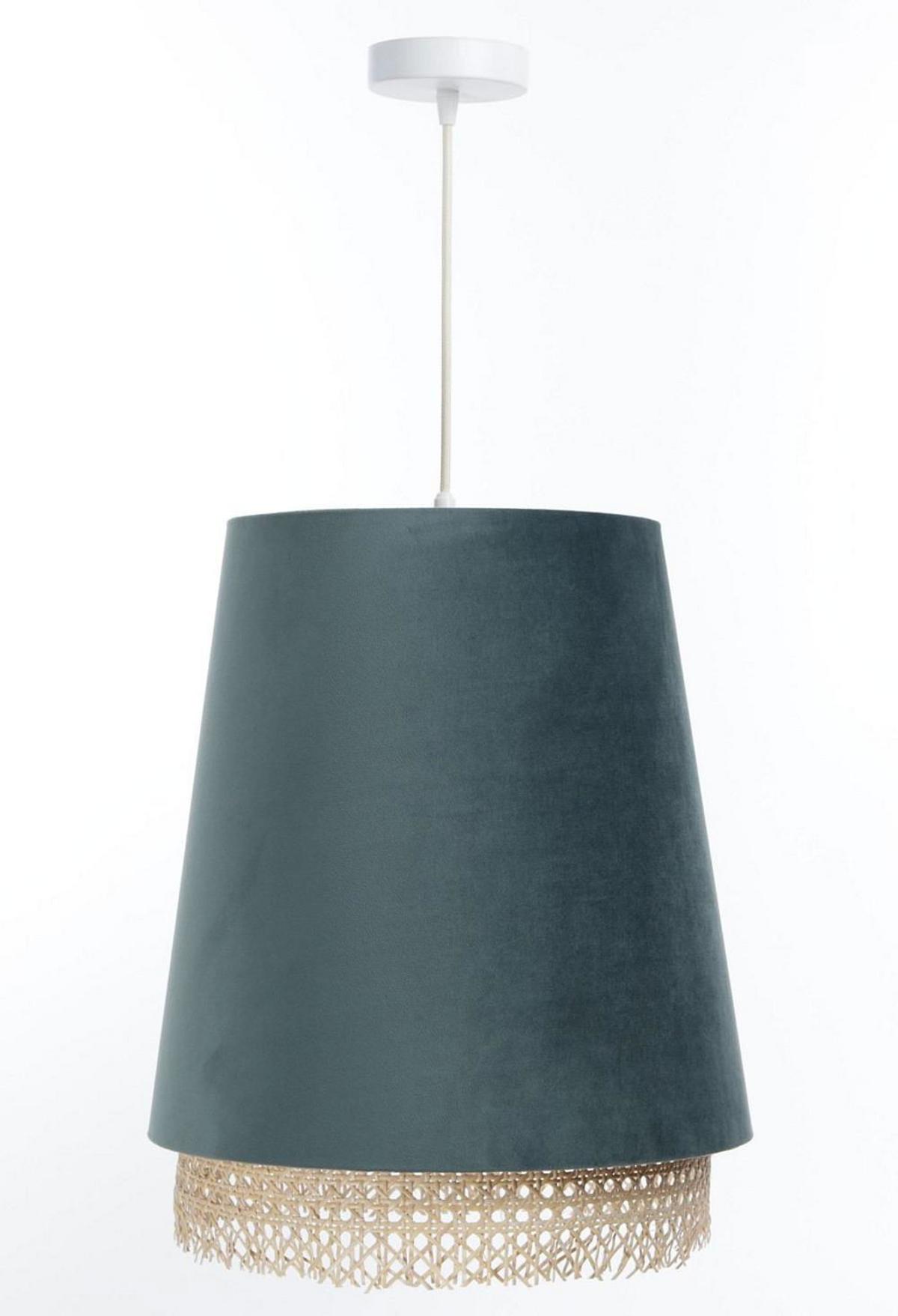 HÄNGELEUCHTE Türkis 35/44 cm - Türkis, Naturmaterialien (35/1.3/44cm) - ONZENO