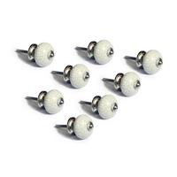 KERAMIKKNÖPFEN Set mit 8 in Weiß und Gelb 40 mm Durchmesser. - Gelb, Keramik (4/4/6.9cm) - Nacnic