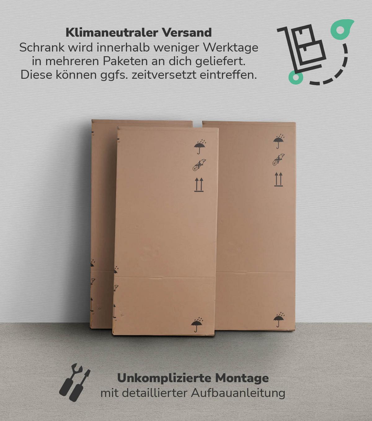 KLEIDERSCHRANK Der Kleiderheld - Weiß, Holzwerkstoff (80/180/51cm) - Mokebo