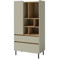 BÜCHERREGAL Lico mit 2 Schubalden und 1 Tür, Eukalyptus - Eukalyptusholzfarben, Holzwerkstoff (80/165/40cm) - Beautysofa