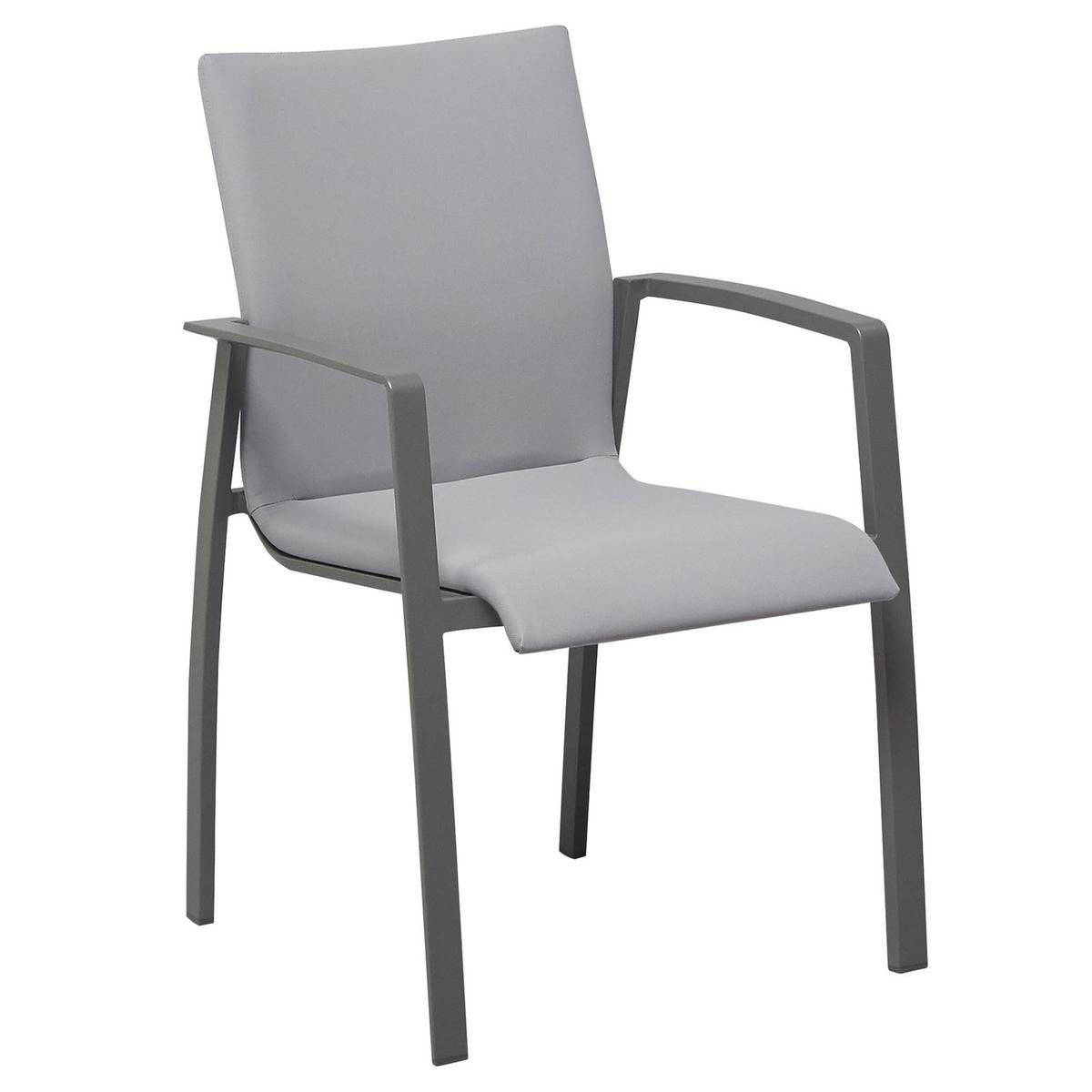 GARTENMÖBEL SET VERANO 7er Set grau/schwarz - Schwarz/Grau, Metall - IDIMEX