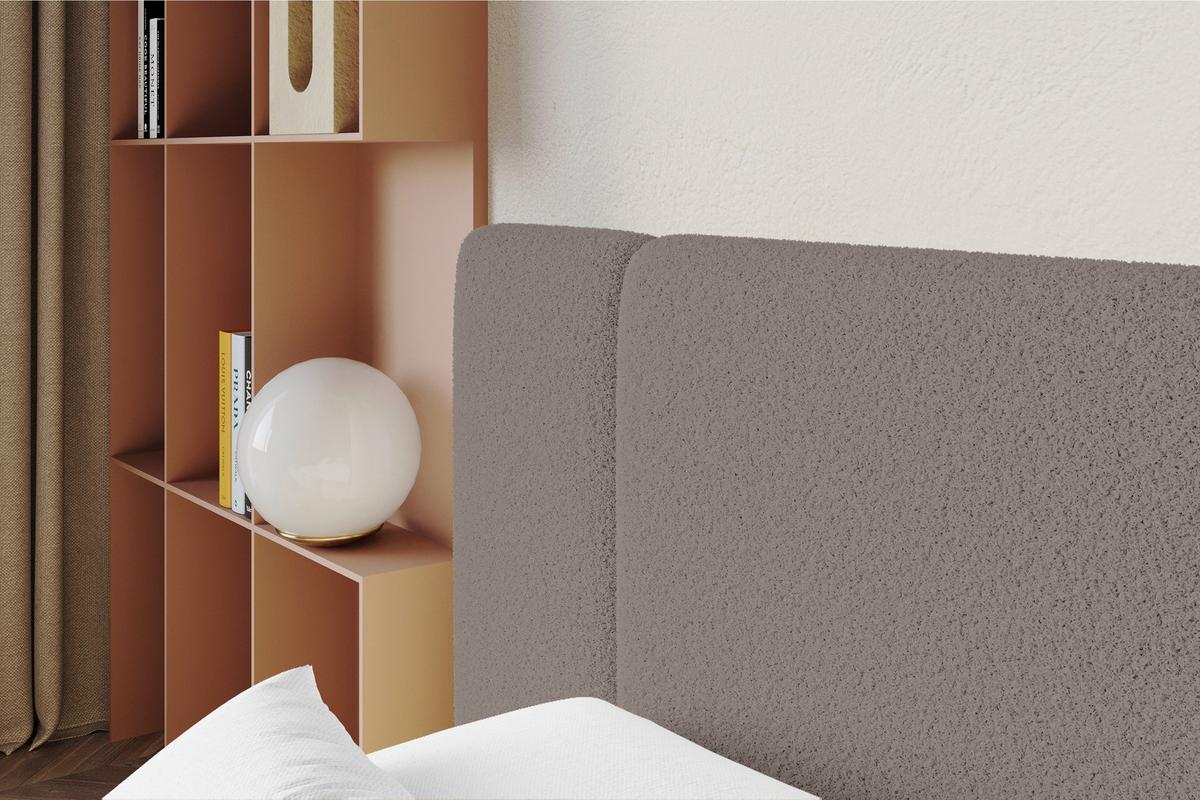 POLSTERBETT mit Bettkasten, Fußteil und Lattenrost, Bett mit Matratze H3/H4 - NILO-Z 140x200 Braun - Braun, Holzwerkstoff/Textil (140/200cm) - ALTDECOR