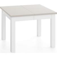 ESSTISCH Toren Weiß ausziehbar verlängerbar quadratisch, Kaschmir 90-290/90/76.5 cm - Kaschmir/Beige, Holz/Holzwerkstoff (90/290/76.5cm) - WFL GROUP