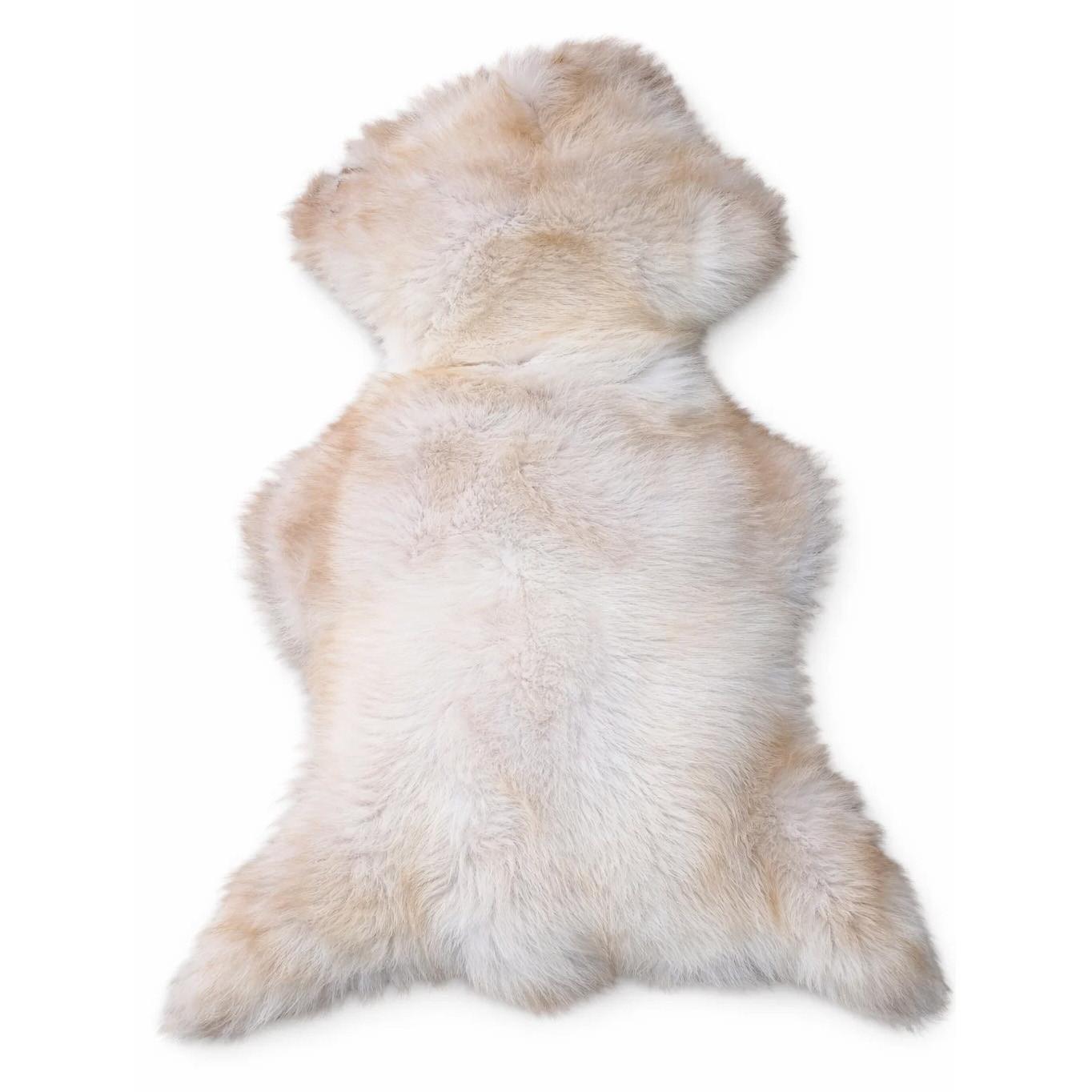 FELL Öko Lammfell Schaffell Natur Geflammt ca. 115 cm - Hellbraun/Beige, Fell (65/115cm) - Provellus
