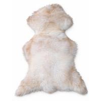 FELL Öko Lammfell Schaffell Natur Geflammt ca. 115 cm - Hellbraun/Beige, Fell (65/115cm) - Provellus