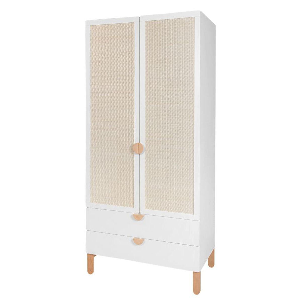 BABYZIMMER 2-teilig Laurie Weiß und Holz - Weiß, Holzwerkstoff (123.5/90/64cm) - Petits-meubles