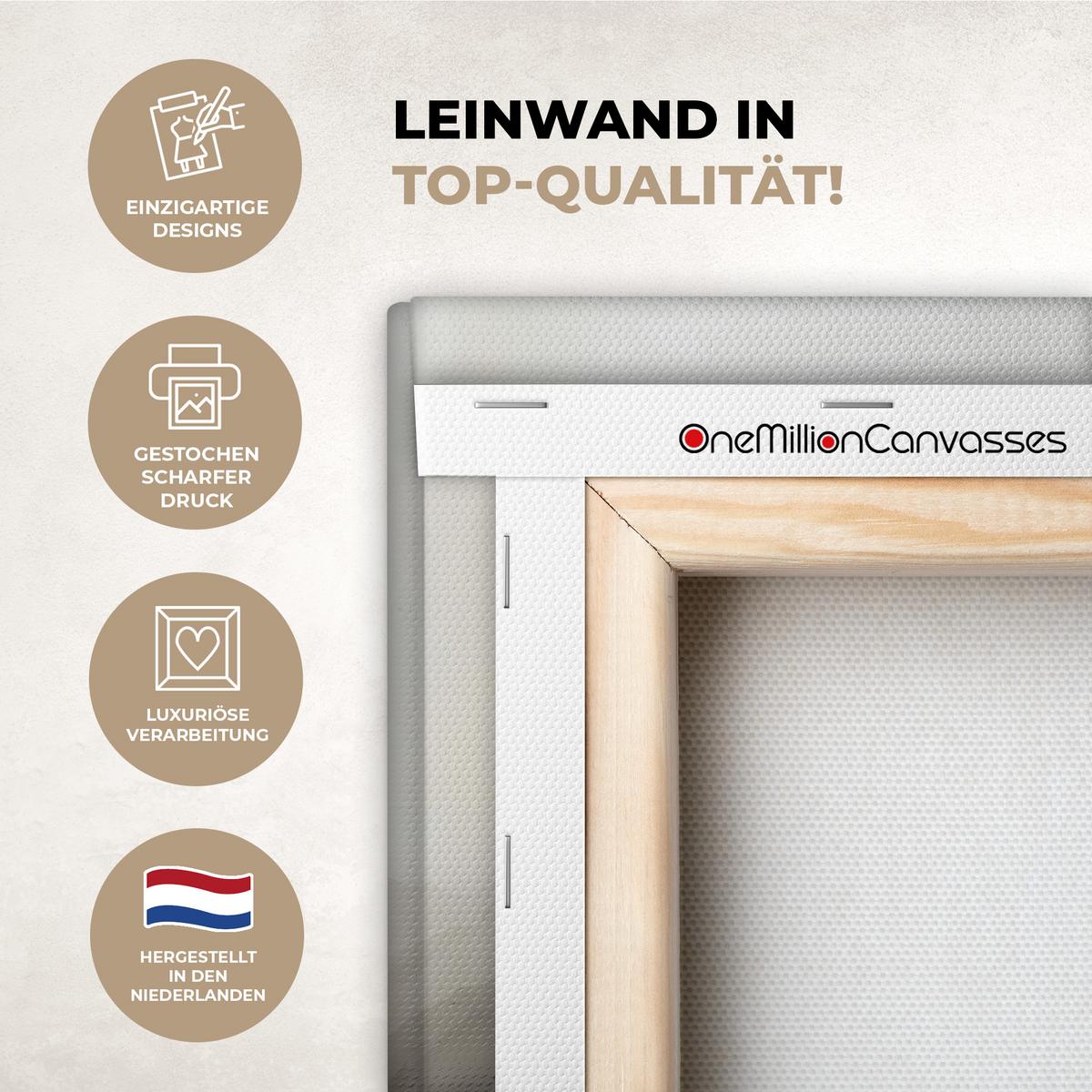 LEINWANDBILD Hügel - Abstrakt - Kreuz - Christentum Wandbild 40x30 cm - Beige, Textil (40/30cm) - MuchoWow