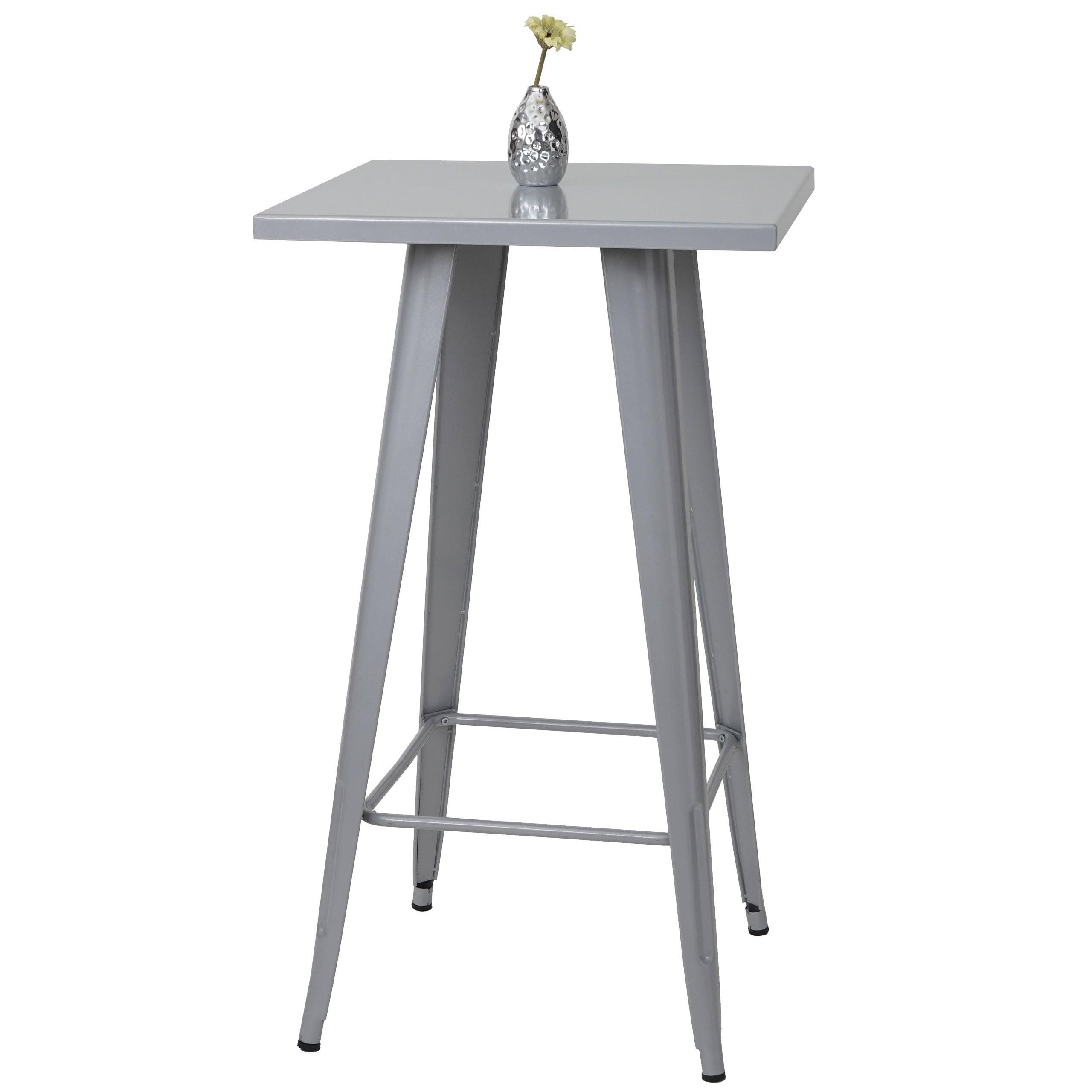 STEHTISCH METALL eckig Grau - Grau, Metall (60/60/105cm) - MCW