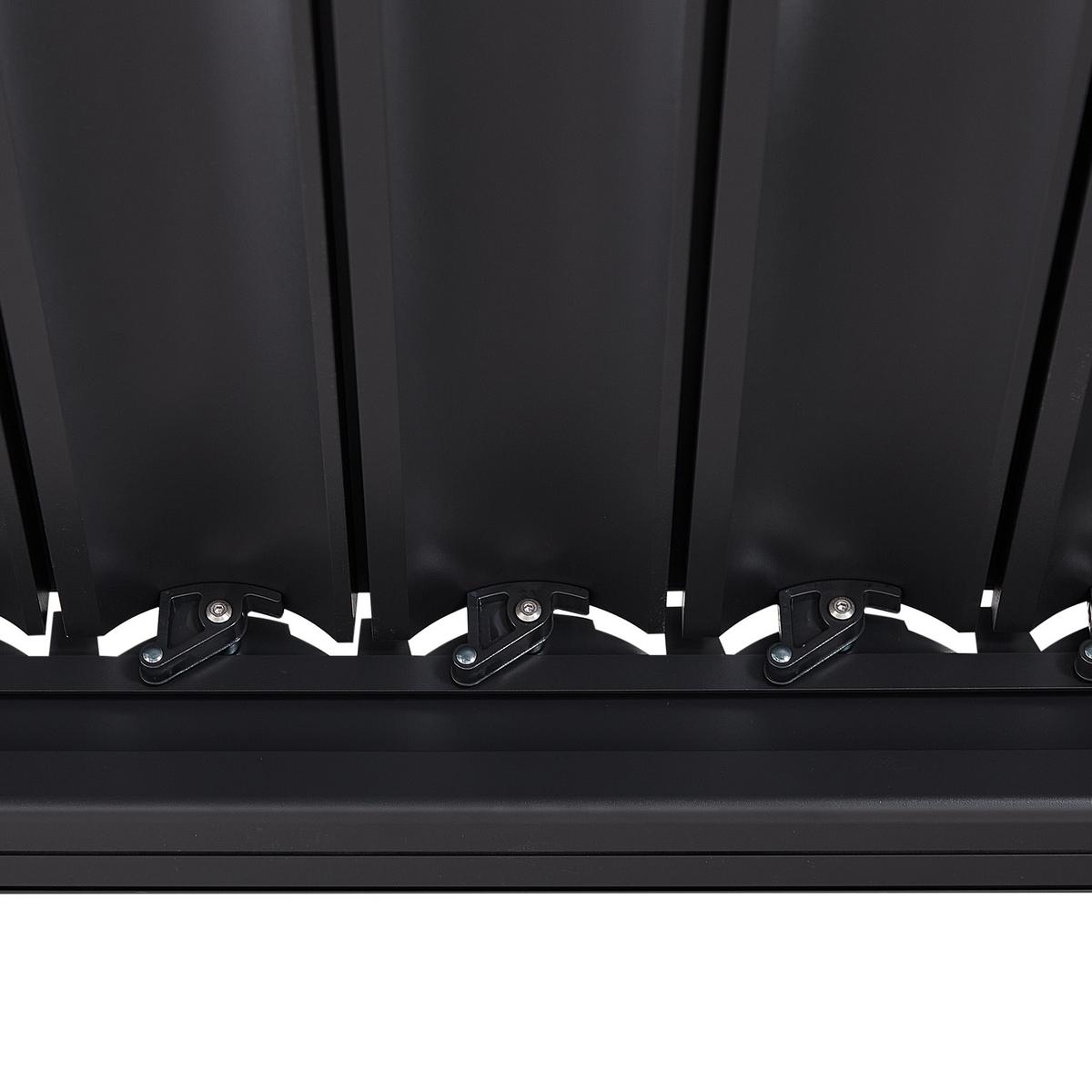 GARTEN-PERGOLA Schwarz Forno II - Schwarz, Metall (310/250/310cm) - Beliani