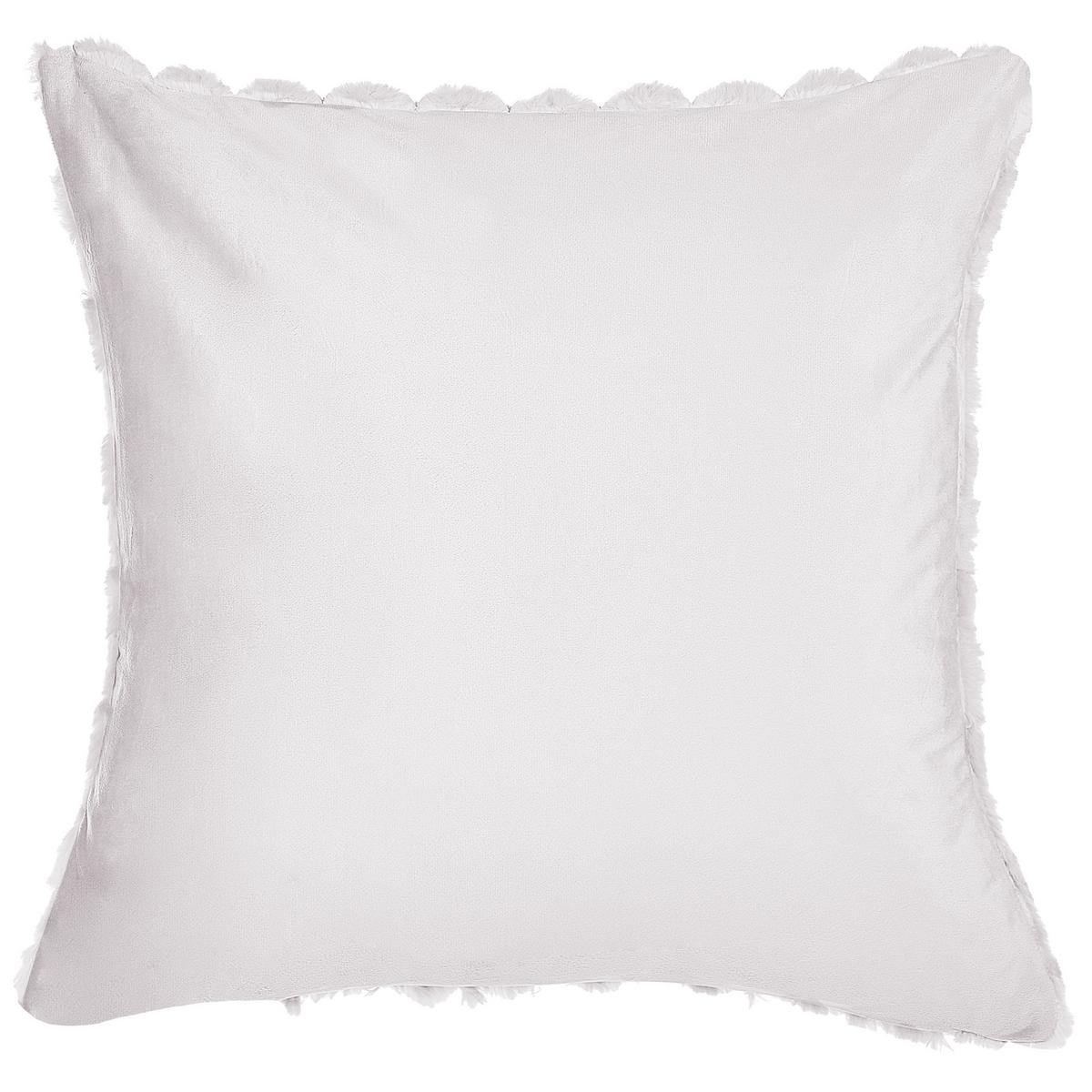 DEKOKISSEN 2er-Set Cremeweiß 43/43 cm Purslane - Creme, Textil (43/43cm) - Beliani