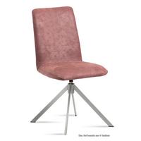ESSZIMMERSTUHL drehbar (6er-Set) Dozene 47x92x60 Edelstahl/Rosewood - Edelstahlfarben/Dunkelrosa, Kunststoff (60/92/47cm) - 58aufmkessel