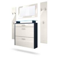 GARDEROBE Malea Fronten in Creme Hochglanz - Creme, Holzwerkstoff (180/180/23cm) - Vladon