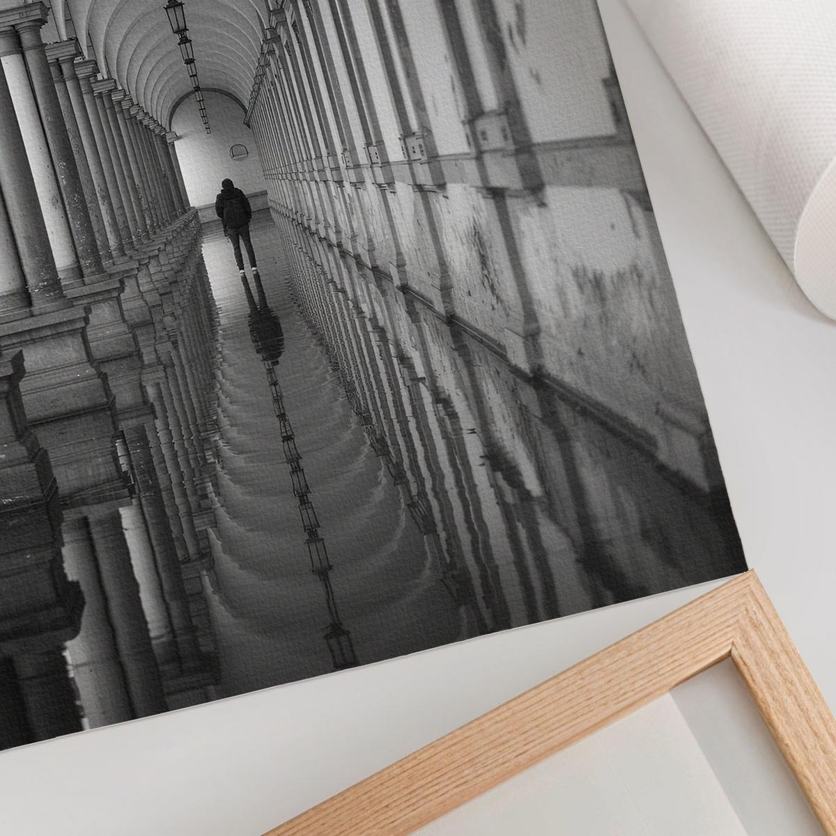 POSTER - 21x29 cm - Visual Echo - Architektonische Symmetrie - Schwarz, Textil (21/29.7/0.1cm) - TULUP