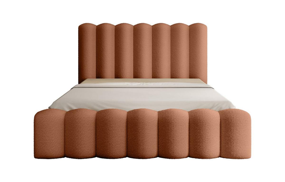 POLSTERBETT Macon In Euphoria - Rotbraun, Holzwerkstoff/Textil (160/200cm) - Fun Möbel