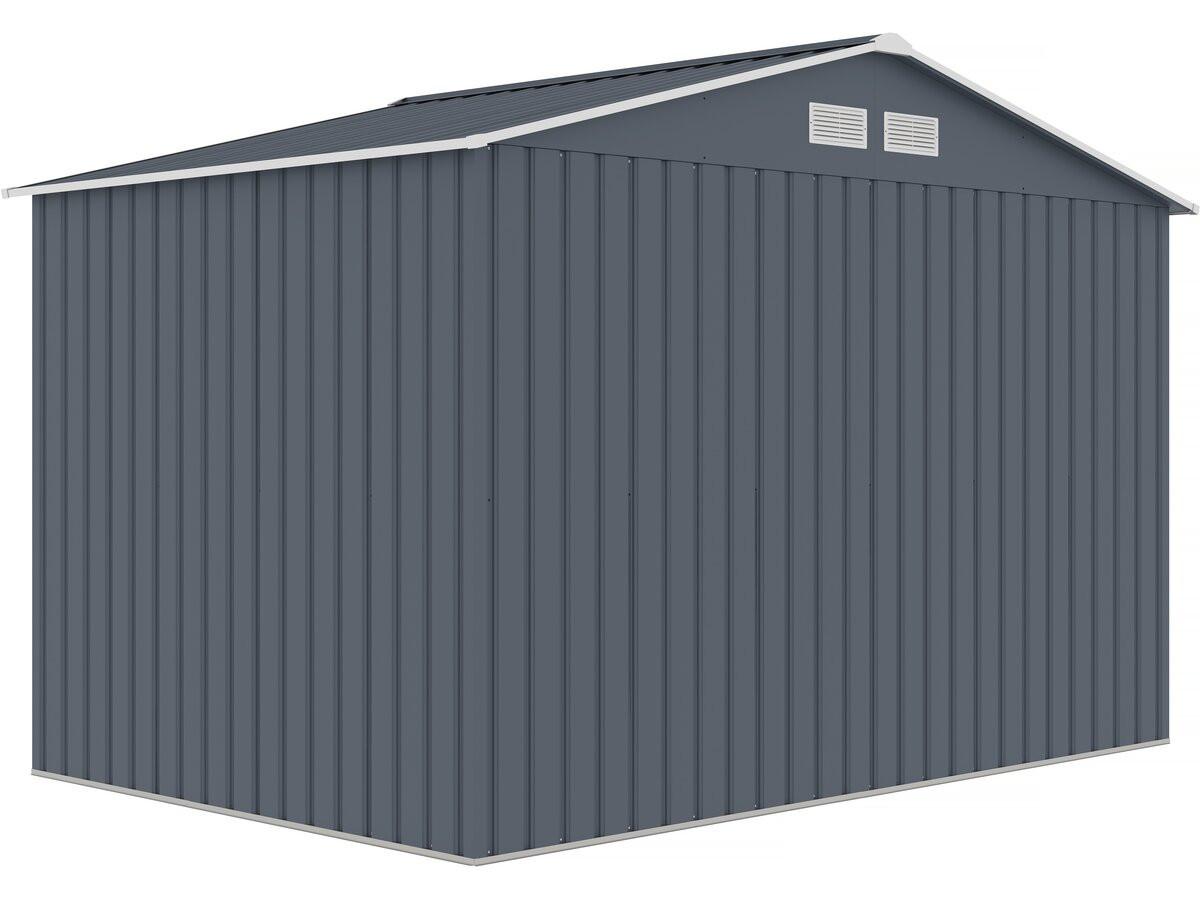 METALL-GARTENHAUS vegas ii Grau - Grau, Metall (277/193/195cm) - Habitat Garten