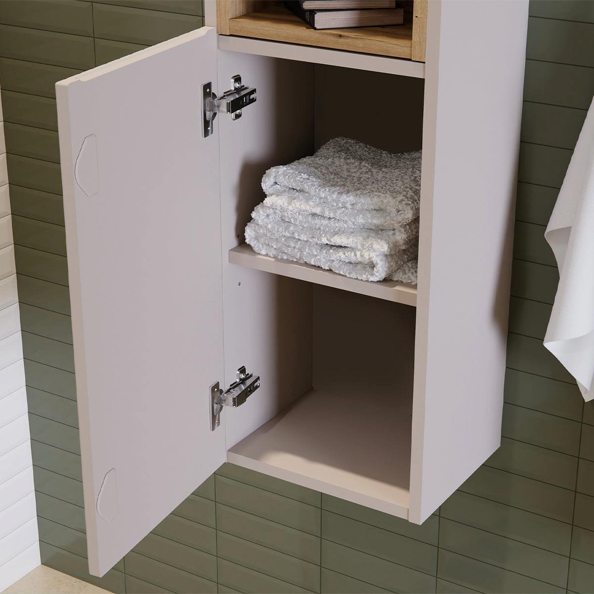 HOCHSCHRANK Riva Kaschmir - Kaschmir, Holzwerkstoff (30/140/25cm) - Petits-meubles