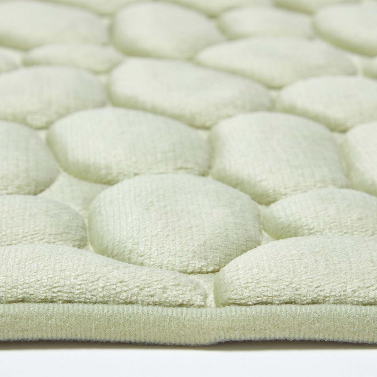 BADEMATTE Memory Foam Kiesel-Design 40/60 cm - Salbeigrün, Textil (40/60cm) - Homescapes