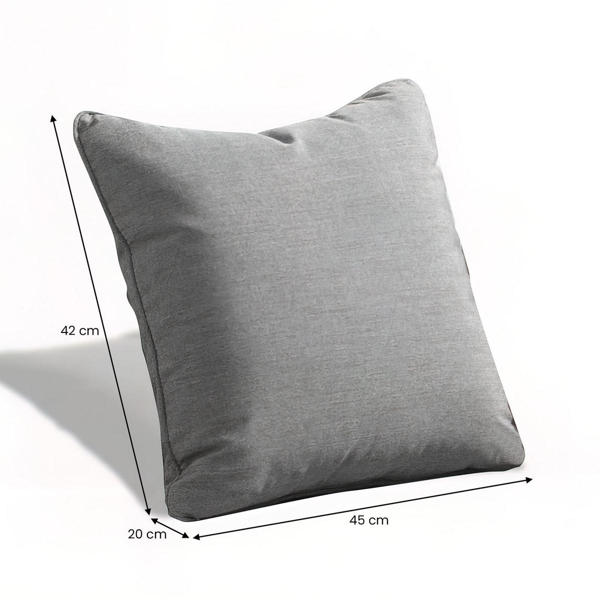 OURTDOOR KISSEN BARI dunkelgrau - Dunkelgrau, Textil (45/42cm) - IDIMEX
