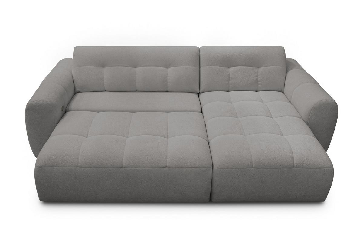 ECKSOFA LUMERO 4-Sitzer RECHTS, taupe - Taupe/Schwarz, Holz/Textil (275/166cm) - Courtois Laville