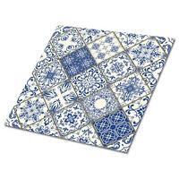 SELBSTKLEBENDE Wandfliesen 9 Stück 30x30 cm - Portugiesisches Muster - Blau, Textil (30/1.6/30cm) - TULUP