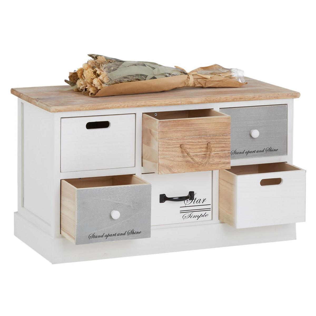 SITZBANK SALVA weiß - Weiß, Holz (73/41/32cm) - CARO-Möbel