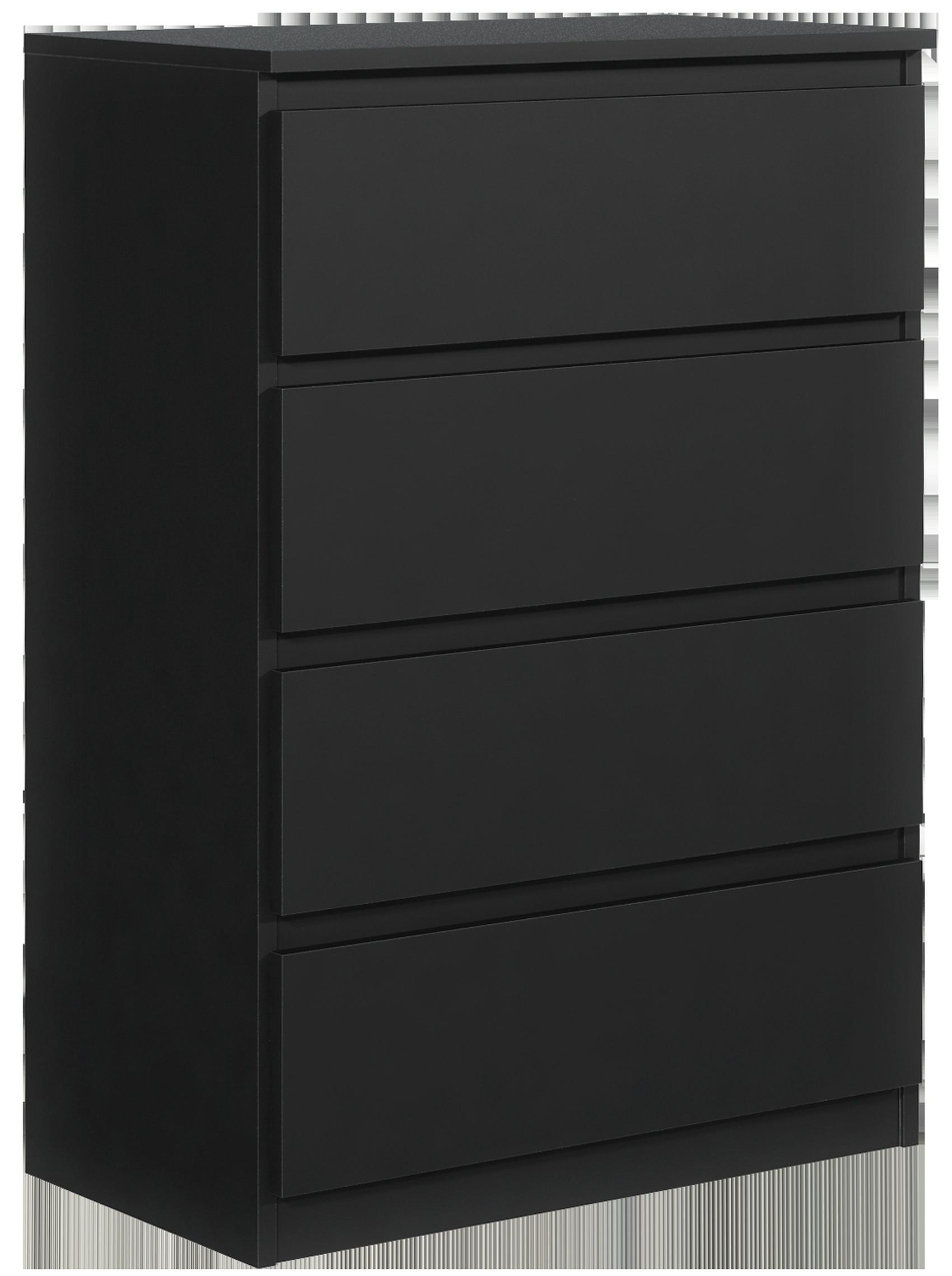 KOMMODE Schwarz 70/102/39 - Schwarz, Holzwerkstoff (70/102/39cm) - RAUMHIRSCH FURNITURE