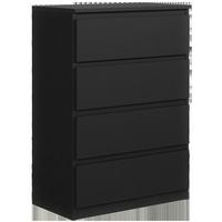 KOMMODE Schwarz 70/102/39 - Schwarz, Holzwerkstoff (70/102/39cm) - RAUMHIRSCH FURNITURE