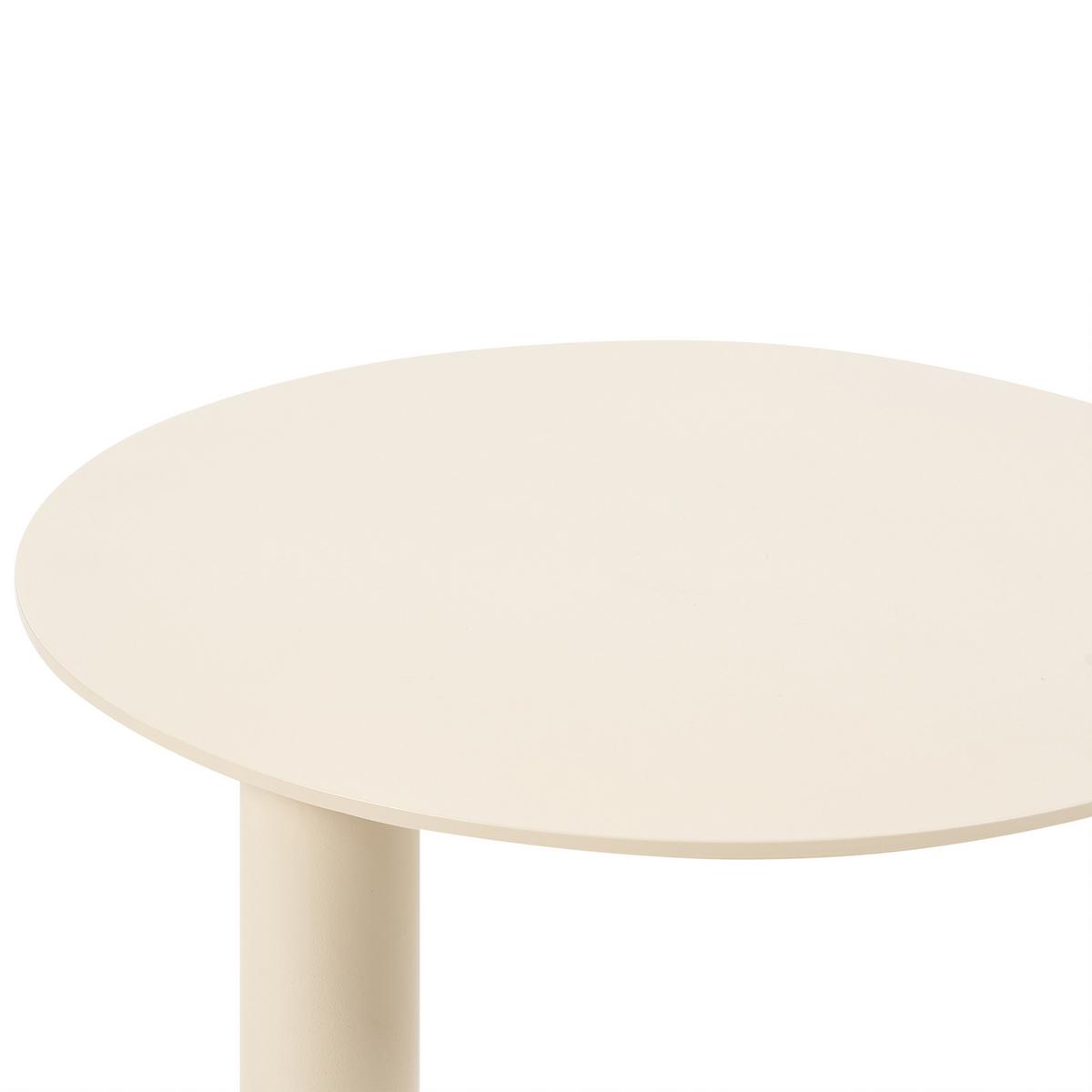 OUTDOOR-BEISTELLTISCH 40/40/Metall Beige Venturina - Beige, Metall (40/40/50cm) - Beliani