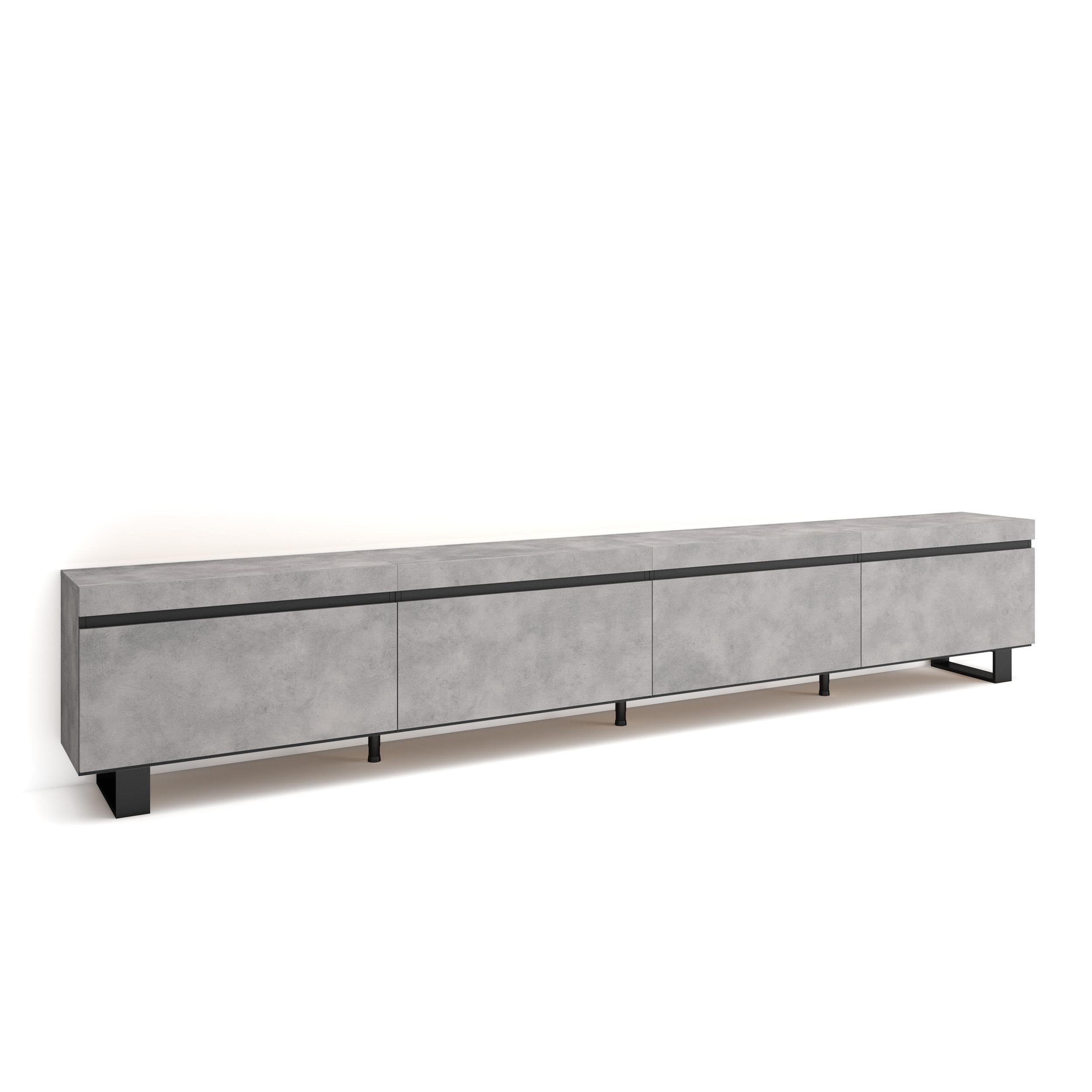LOWBOARD, Tv-Schrank, Zementgrau, 320/35/57cm - Grau, Holzwerkstoff (320/57/35cm) - Skraut Home