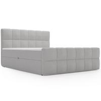BOXBETT Alicante 140x200 Bouclé-Stoff Grau - Grau, Holz/Textil (140/200cm) - Graingold