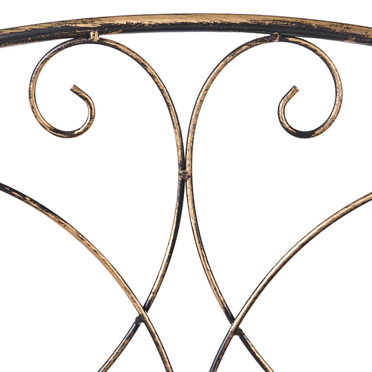 REGAL 60/30 cm Schwarz Villadose - Schwarz, Metall (60/117/30cm) - Beliani