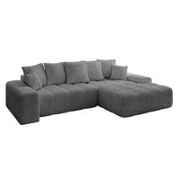 ECKSOFA Ottomane Rechts ENSI-L - 267x164x69 cm Dunkelgrau - Dunkelgrau, Holzwerkstoff/Kunststoff (164/267cm) - ALTDECOR