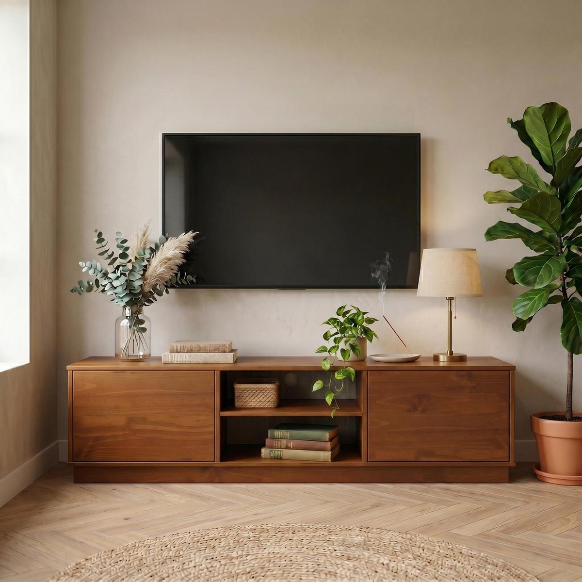 LOWBOARD MAITE Kastanie - Kastanienfarben, Holz (170/45/38cm) - IDIMEX