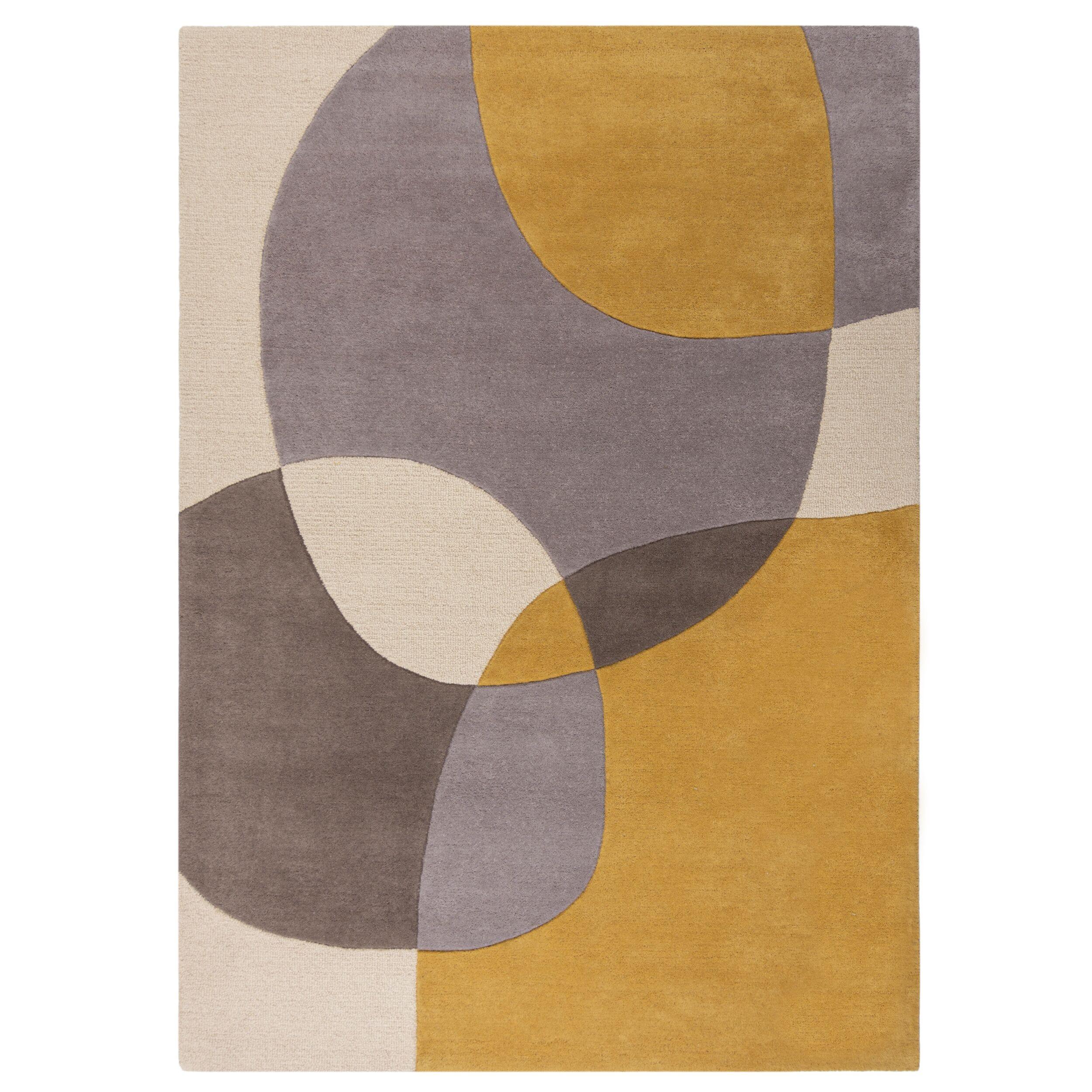 TEPPICH aus Wolle AIRE in Ocker, abstrakt, 200 x 290 cm - Gelb, Textil (290/200cm) - KADIMA DESIGN