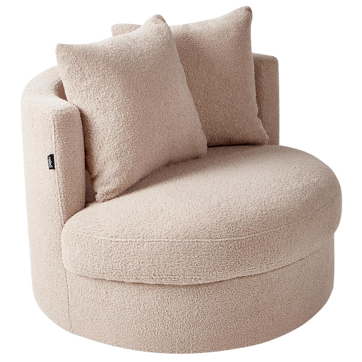 SESSEL Beige Dalby - Beige, Textil (82/61/82cm) - Beliani