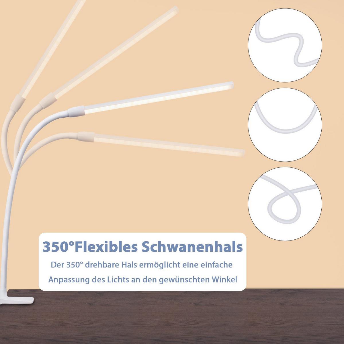 LED-TISCHLEUCHTE Abramowski 80.8/6.5/6.5cm - Weiß, Kunststoff (80.8/6.5/6.5cm) - Nettlife