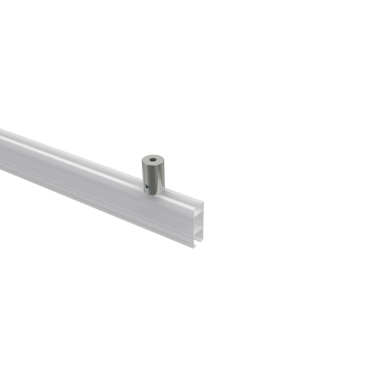 DECKENTRÄGER FÜR GARDINENSTANGEN INNENLAUF 20 mm Ø, Sonius 1-läufig, Edelstahl-Optik, Packung 2 Stück - Edelstahlfarben, Metall (1.6/3/1.6cm) - INTERDECO