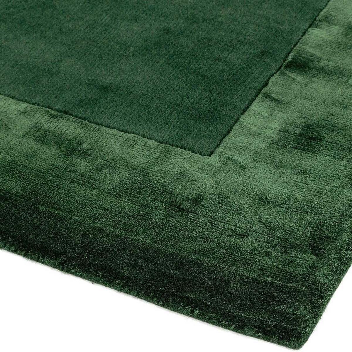 WOLLTEPPICH handgewebt TYNE, mit Bordüre, Grün, 200 x 290 cm - Grün, Textil (200/290cm) - KADIMA DESIGN