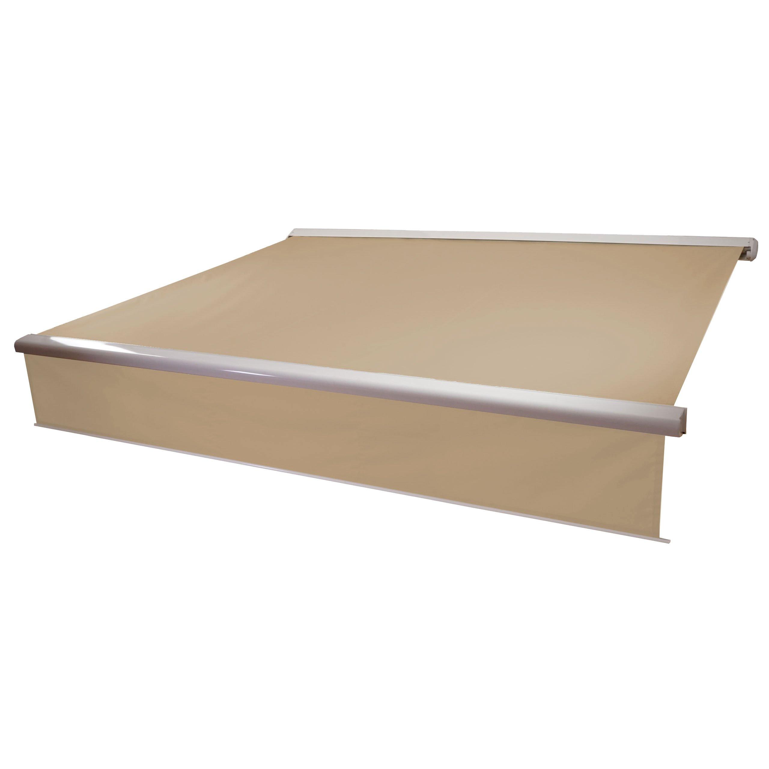 KASSETTEN-MARKISE VOLANT AUSFAHRBAR Cremeweiß - Weiß, Textil (500/15/300cm) - MCW